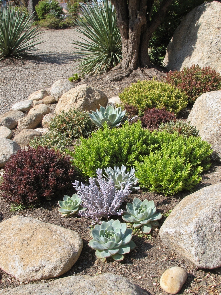 inspiration de jardin de roches succulentes