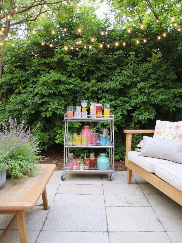 installation de bar roulant sur terrasse