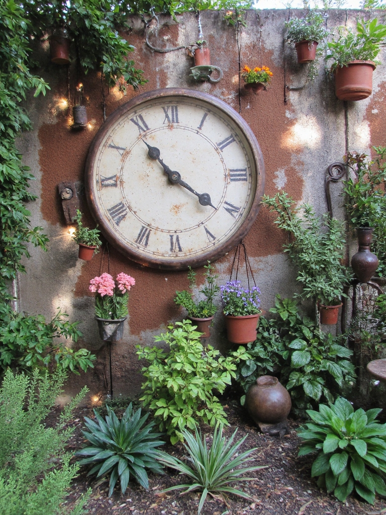 horloge de jardin unique point focal