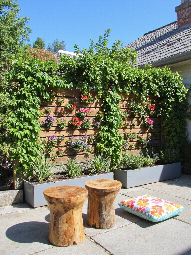 transformation d'espace de jardin vertical