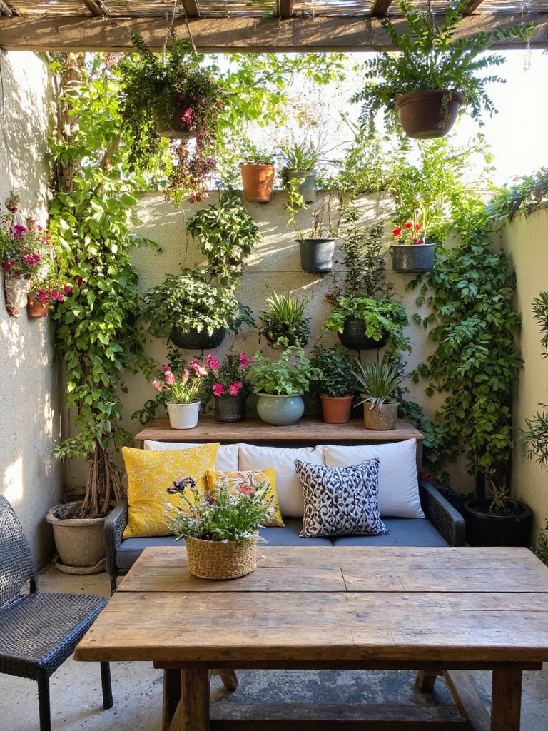 jardin vertical avec jardinières