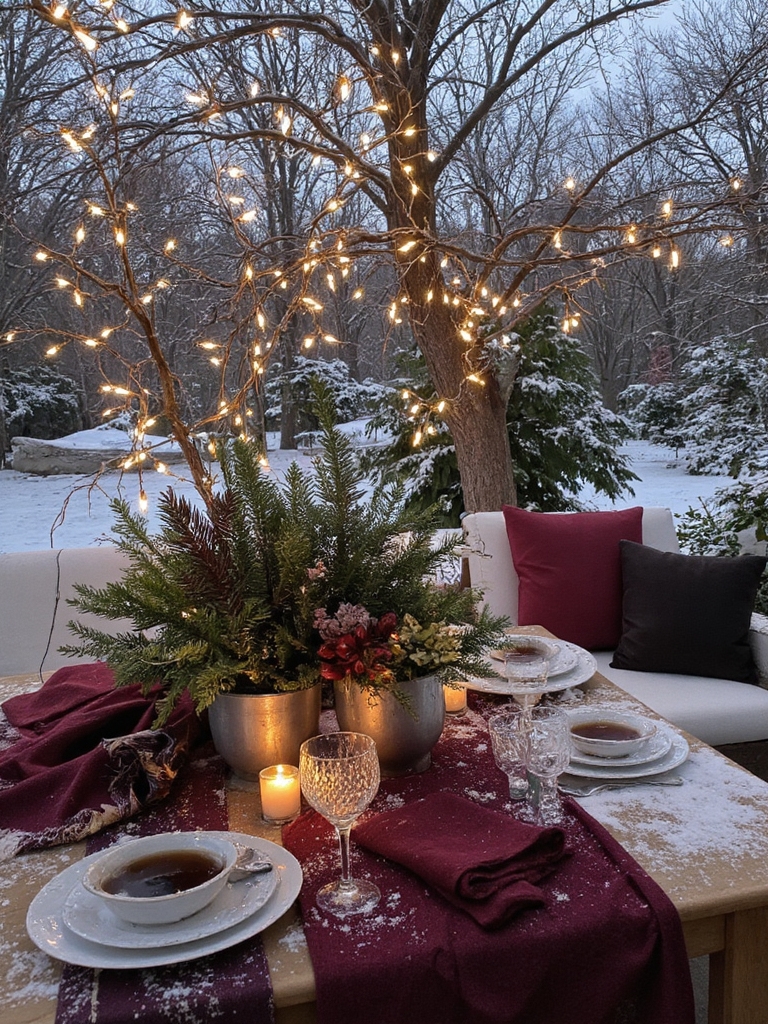 fête d'hiver au jardin amusante